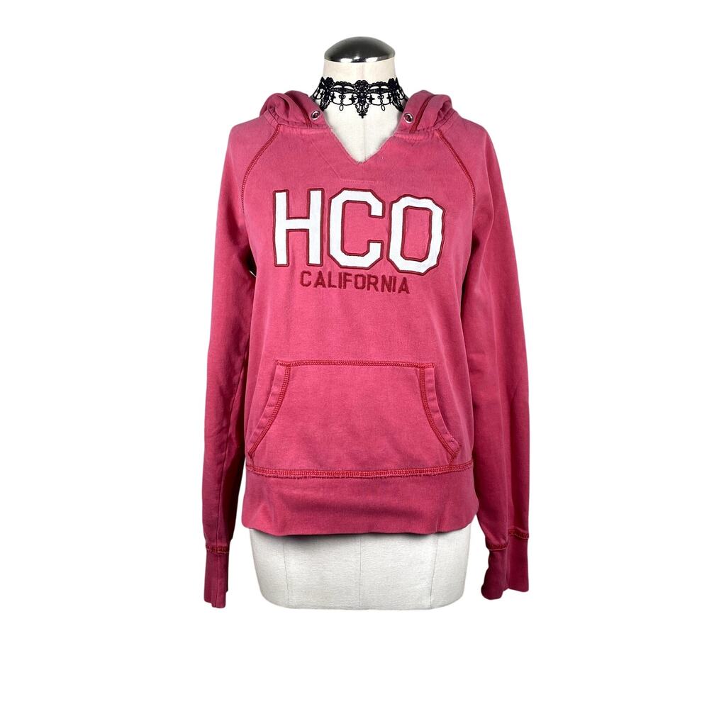 Vtg‎ Y2k Hollister California Pink Raglan Cut Streetwear Preppy Skater Pullover